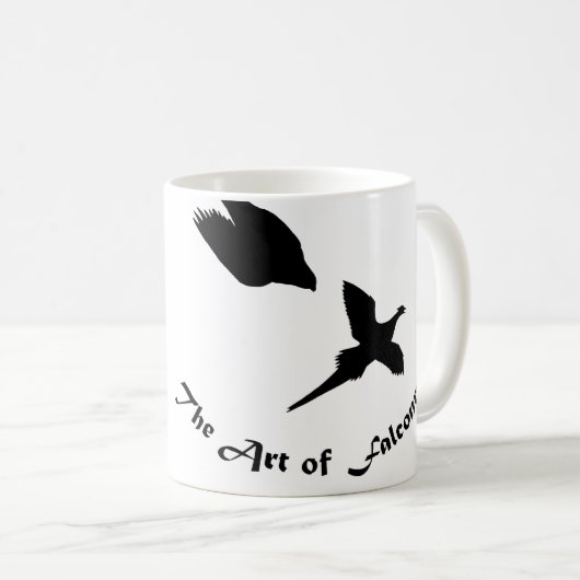 Kunst des Falknerei-Wanderfalken Kaffeetasse (VorderseiteRechts)