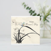 Kunst des Frauentags Feiertagskarte (Stehend Vorderseite)
