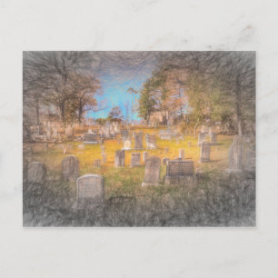Kunst des Friedhofs Sleepy Hollow Postkarte
