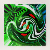 Kunst des grünen Planeten Puzzle (Horizontal)