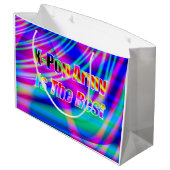 Kunst des K-Pops Große Geschenktüte (Rückseite Schrägansicht)