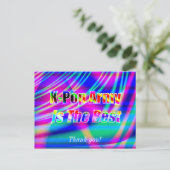Kunst des K-Pops Postkarte (Stehend Vorderseite)
