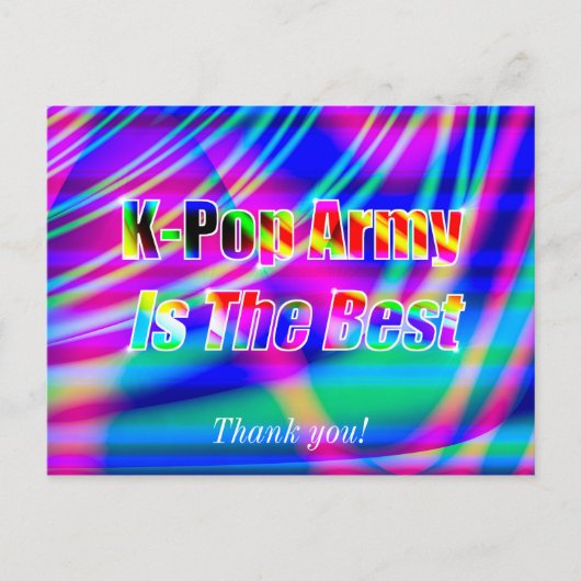 Kunst des K-Pops Postkarte (Vorderseite)