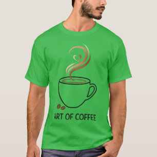 Kunst des Kaffees Elegante minimalistische Kaffeet T-Shirt