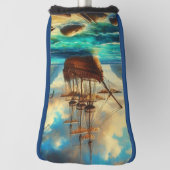 Kunst des karibischen/tropischen Strandschiffes Golf Headcover (Rotieren 90)