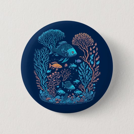 Kunst des Korallenriffs Button (Vorderseite)