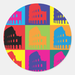 Kunst des lateinischen Pops Runder Aufkleber