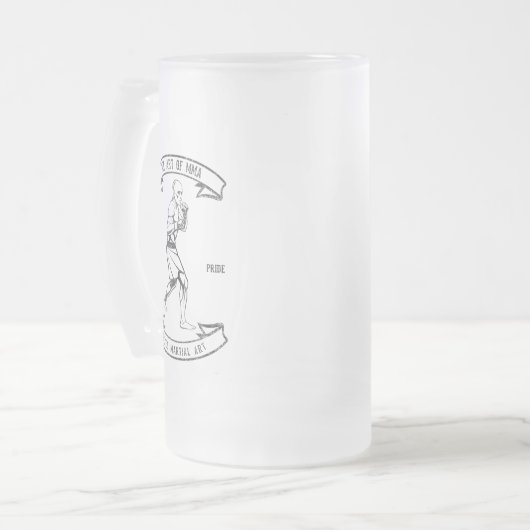 Kunst des MIXED MARTIAL ARTS gemischte Kampfkunst Mattglas Bierglas (Vorderseite Links)
