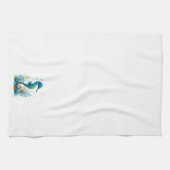 Kunst des nautischen Seepferds/des Strandes/der Kü Geschirrtuch (Horizontal)