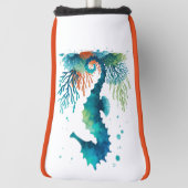 Kunst des nautischen Seepferds/des Strandes/der Kü Golf Headcover (Rotieren 90)
