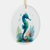 Kunst des nautischen Seepferds/des Strandes/der Kü Keramik Ornament (Rechts)