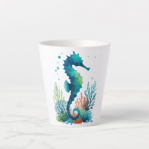 Kunst des nautischen Seepferds/des Strandes/der Kü Milchtasse