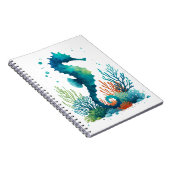 Kunst des nautischen Seepferds/des Strandes/der Kü Notizblock (Rechte Seite)