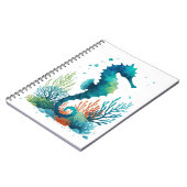 Kunst des nautischen Seepferds/des Strandes/der Kü Notizblock (Linke Seite)