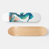Kunst des nautischen Seepferds/des Strandes/der Kü Skateboard (Horizontal)