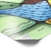 Kunst des Neurografischen Quadrats Fotodruck (Ecke)