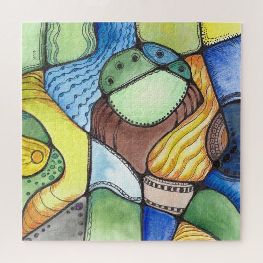 Kunst des Neurografischen Quadrats Puzzle (Horizontal)