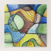 Kunst des Neurografischen Quadrats Puzzle (Vertikal)