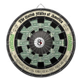 Kunst des Papiergeld-8-Ball Dartscheibe (vorne)