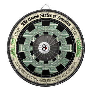 Kunst des Papiergeld-8-Ball Dartscheibe