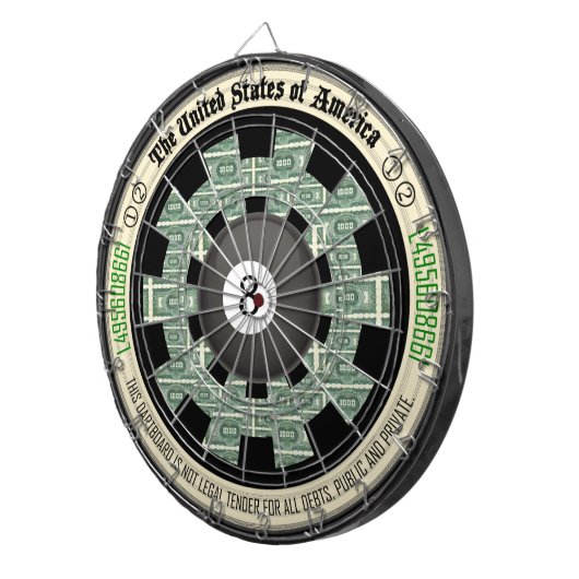 Kunst des Papiergeld-8-Ball Dartscheibe (Vorderseite rechts)