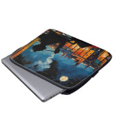 Kunst des Pfeiferauchen (Balkon #2) Ölgemälde Laptopschutzhülle (Vorne Knopf)