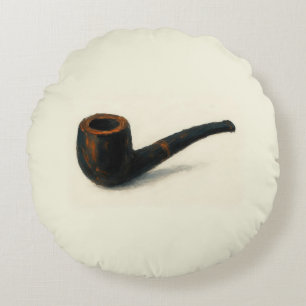 Kunst des Pfeiferauchens Rundes Kissen