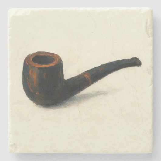 Kunst des Pfeiferauchens Steinuntersetzer (Vorderseite)
