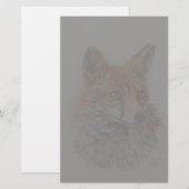 Kunst des roten Fuchses Briefpapier (Vorne/Hinten)