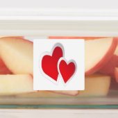 Kunst des Roten Herzens Etiketten (Befestigt)