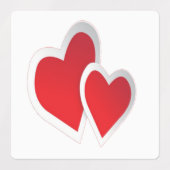 Kunst des Roten Herzens Etiketten (Design 1)