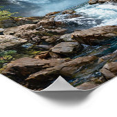 Kunst des Wasserfalls Foto Poster (Ecke)