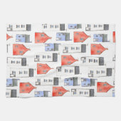 Kunst des Wasserfarbenhauses Geschirrtuch (Horizontal)