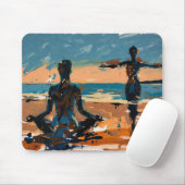 Kunst des Yoga (#3) Ölgemälde Mousepad (Mit Mouse)