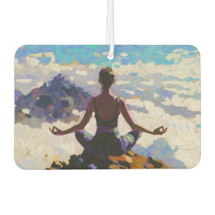 Kunst des Yoga: Ausgewogene Schönheit (Ölgemälde N Autolufterfrischer
