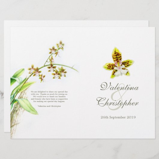 Kunst, Dichtung und Musik Blume Orchid (Vorne/Hinten)