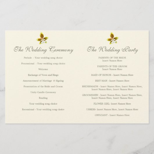 Kunst, Dichtung und Musik Blume Orchid (Rückseite)