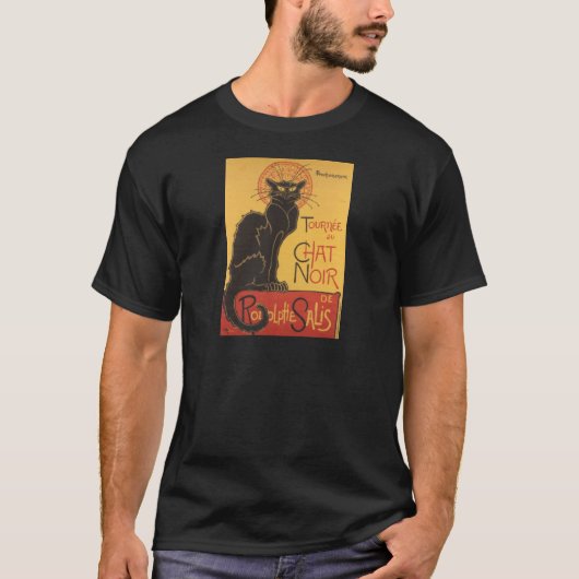 Kunst-Druck Le Chat Noir T-Shirt (Vorderseite)