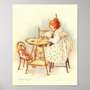 Kunst-Druck von Maud Humphrey Teegesellschaft Poster