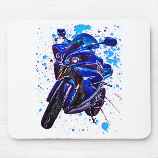 Kunst-Druck Yamahas YZF R1 Mousepad (Vorne)
