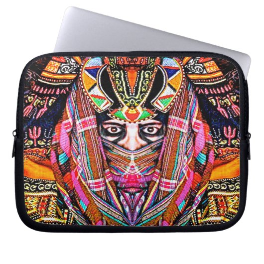 Kunst durch Davey AFRICANA Laptop-Hülse Laptopschutzhülle (Vorderseite)