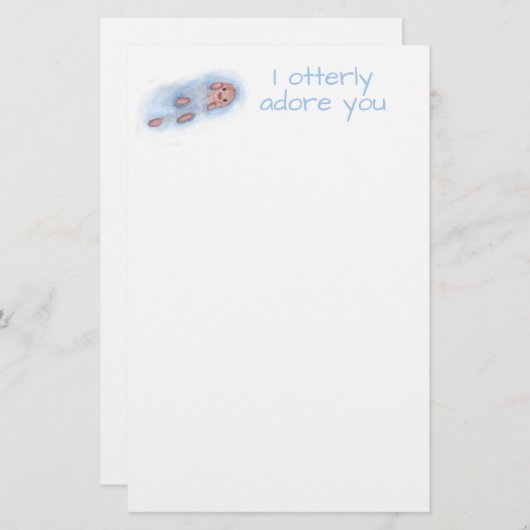 Kunst durch Heide Ollie der Otter stationär Briefpapier (Vorne/Hinten)