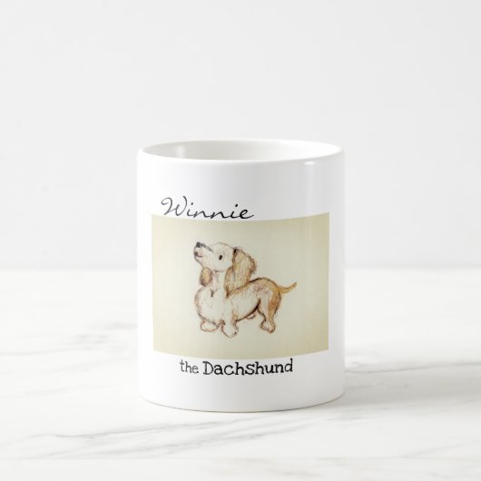 "Kunst durch Heide" Winnie die Tasse der Dackel (Mittel)