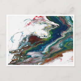 Kunst durch kleine Postkarte der Heide gießen