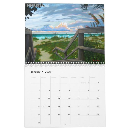 Kunst durch Rick-Pfeifer 2014 - 11"" Wand x17 Kalender (Jan 2027)