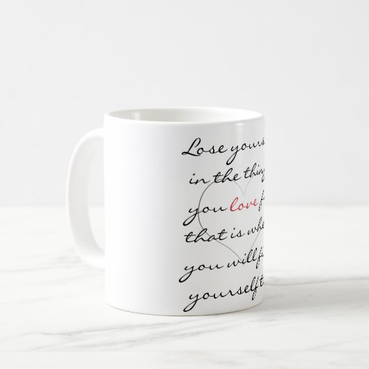 Kunst durch Tasse des Heide-Inspirational (Vorderseite Links)