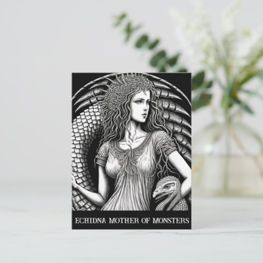 Kunst Echodna, Mutter der Monster Postkarte (Stehend Vorderseite)