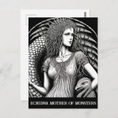 Kunst Echodna, Mutter der Monster Postkarte (Vorne/Hinten)