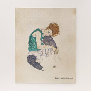 KUNST, EGON SCHIELE SETZTE FRAU MIT DEN PUZZLE