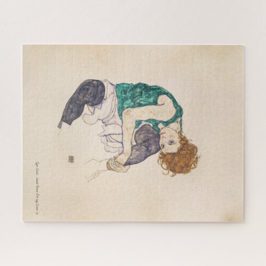 KUNST, EGON SCHIELE SETZTE FRAU MIT DEN PUZZLE (Horizontal)